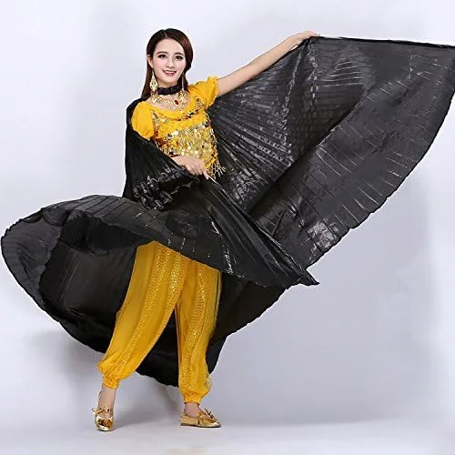 Vista 2 de Wuchieal Women's Professional Belly Dance Costume Angle Isis Wings No Stick