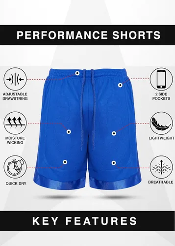 Vista 2 de Starting 5 Pantalones cortos de baloncesto para hombre con bolsillos, pantalones cortos de entrenamiento de gimnasio para hombre, paquete de 4