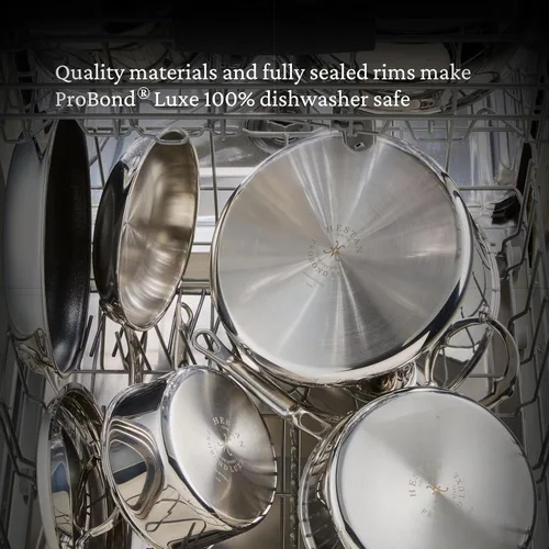 Vista 6 de Hestan ProBond Luxe Olla de sopa de 3 cuartos con tapa, acero inoxidable revestido profesional, construcción ProCore con revestimiento de tres