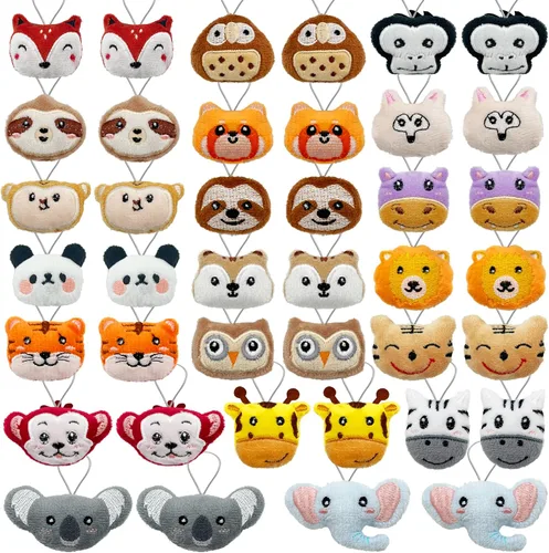 Vista 11 de Juego de 40 piezas de juguetes de peluche de alimentos de verduras, lindo llavero de juguete de peluche de vegetales pequeños para recuerdos