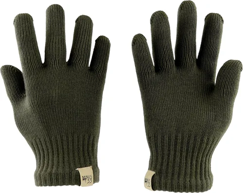 Vista 6 de Minus33 Merino Wool, guantes de lana, con revestimiento, negros Gris ceniza