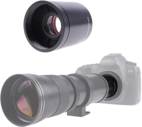 Vista 11 de Lente teleobjetivo zoom de 16.535-31.496 in F/8.3-16 con lente teleconvertidor de 2 X y anillo adaptador de montaje T2/T a PK para cámaras K-5 K-7