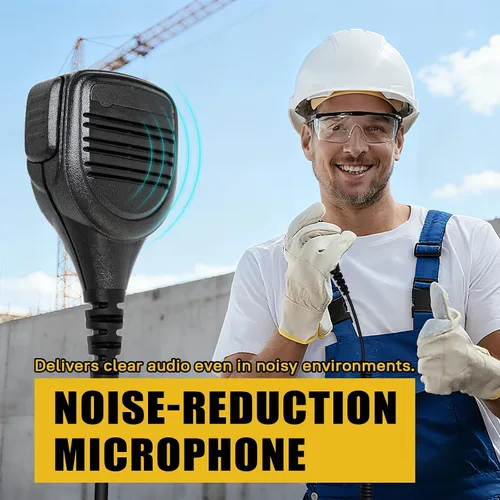 Vista 6 de WODASEN APX 6000 Walkie Talkie remoto altavoz de mano Mic Jamón Radio Hombro Micrófono con 0.138 in Audio Jack para Motorola APX 900 4000 7000 8000