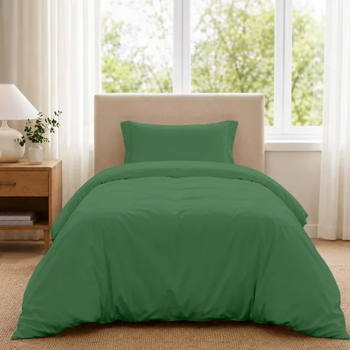 Vista 14 de ROYALE LINENS Funda de edredón negra tamaño individual – Fundas de edredón de 2 piezas – Cierre de cremallera – 1 funda de edredón individual de 68