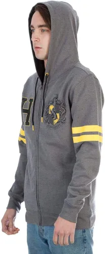 Vista 4 de Harry Potter Hufflepuff Men's House Varsity Zip Up Hoodie
