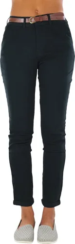 Vista 7 de ToBeInStyle Pantalones hasta el tobillo Bengaline con cinturón para mujer