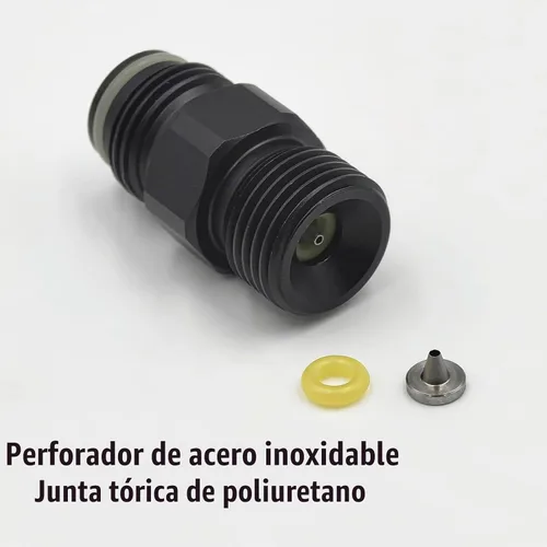 Vista 5 de Adaptador de carga rápida de cilindro pequeño cartucho de CO2 de 0.42 oz para agua de soda de Paintball PCP Airsoft G1/2-14 (0.825"-14NGO)