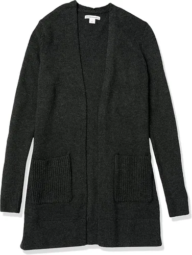 Vista 5 de Tienda Essentials Women's Long-Sleeve Jersey Stitch Open-Front Sweater