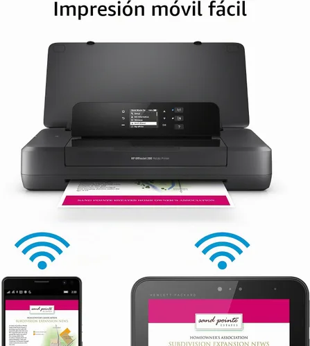 Vista 6 de Impresora móvil HP Officejet 200 con paquete de tinta XL, Negro