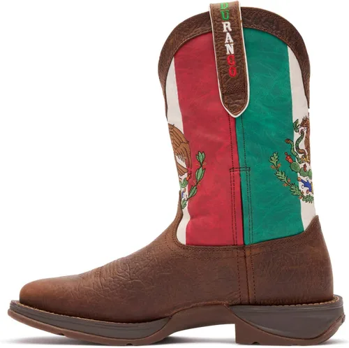 Vista 5 de Durango Botas Western Rebel By Durango con la bandera de México para hombre