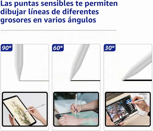 Vista 6 de Lápiz óptico para tabletas Android, teléfonos, lápiz capacitivo para Samsung iPhone, bolígrafos universales activos para iOS/Android, la mayoría