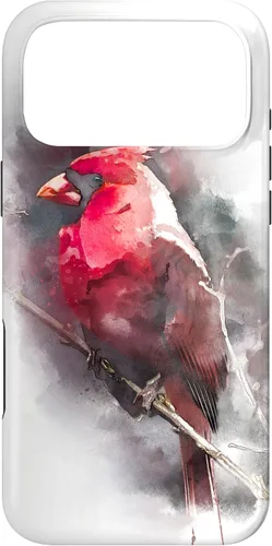 Vista 22 de Beautiful Watercolor Red Cardinal Bird Watching Animal Gift Case for iPhone 17