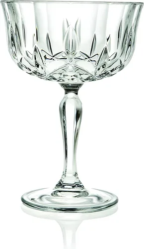 Vista 2 de Barski Copas de champán – Flauta – Platillo – Belle Coupe – Juego de 6 vasos – Vidrio – Bellamente diseñado – Cada vaso es de 8.25 oz fabricado
