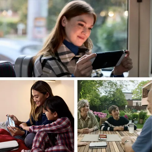 Vista 7 de Orzly Funda de transporte para consola blanca Nintendo Switch OLED con compartimento de almacenamiento de accesorios y juegos, funda fácil