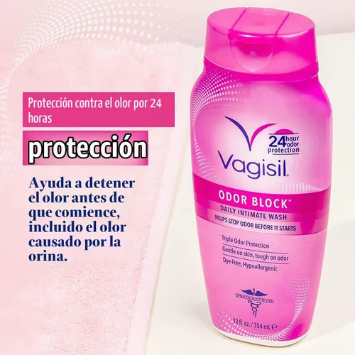Vista 3 de Vagisil Odor Block Daily Intimate Vaginal Wash 12 oz (Paquete de 2)