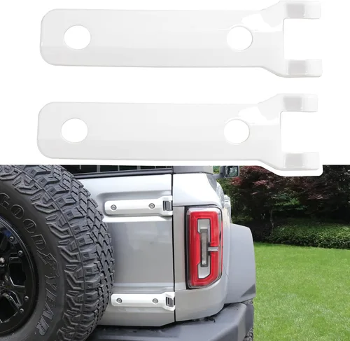 Vista 11 de Cubierta de bisagra de puerta trasera para puerta trasera, accesorios exteriores, decoración para Ford Bronco 2021, 2022, 2023, 2024, 2025 Negro
