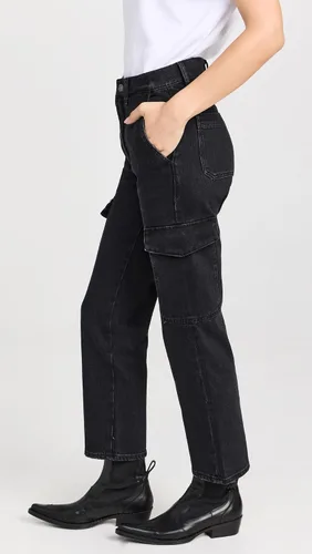Vista 4 de 7 For All Mankind Women's Logan Cargo Jean Pants in Collide