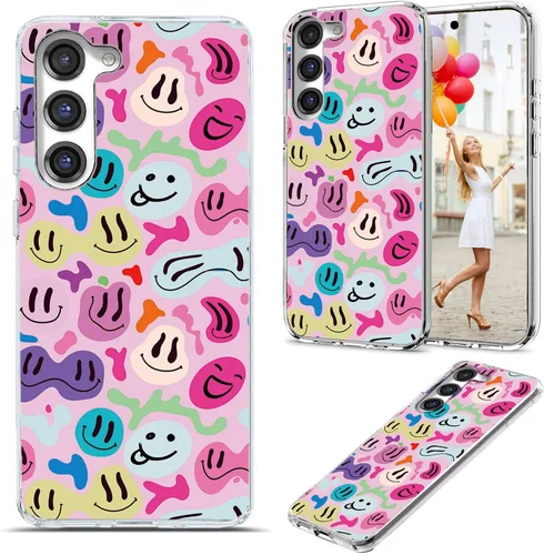Vista 8 de Funda para Samsung Galaxy S23 Plus/S23+ - Funda protectora transparente de TPU suave a prueba de golpes con diseño de paraguas rojo de la torre Una