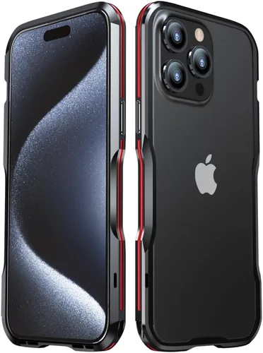 Vista 15 de Parachoques de aluminio compatibles con iPhone 12 Mini de 5.4 PULGADAS, estuche con marco metálico, parachoques delgado de diseño genial y Negro