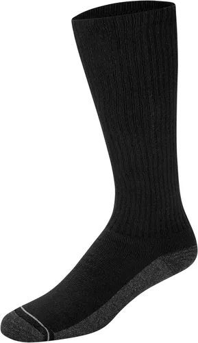 Vista 7 de Hanes Paquete de calcetines para hombre, calcetines deportivos acolchados que absorben la humedad, calcetines atléticos, 6, 8 o 12 pares Negro
