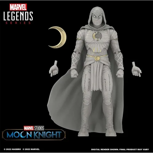 Vista 3 de Marvel Legends Series Disney Plus Moon Knight MCU Series Figura de Acción de 6 Pulgadas Juguete Coleccionable, Incluye 4 Accesorios