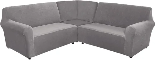 Vista 21 de IMYOGI Fundas de terciopelo en forma de L, funda de sofá modular de alta elasticidad, funda para sofá esquinero, protector de muebles de felpa suave