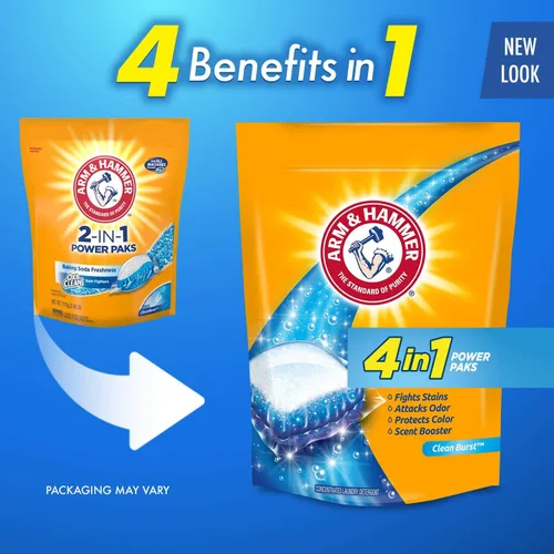 Vista 10 de Arm & Hammer Paquetes de detergente 4 en 1, fresco, 58 unidades (paquete de 4)