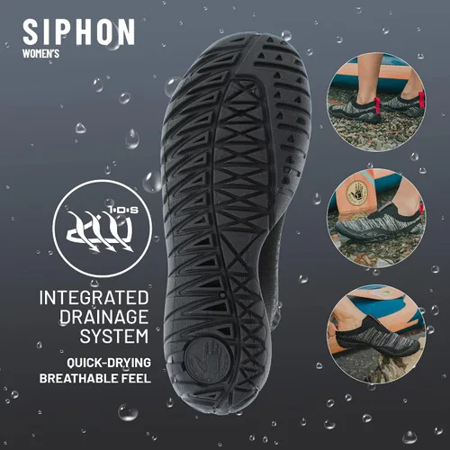 Vista 5 de Body Glove Zapatos de agua con sifón para hombre, zapatos de agua para hombre, zapatos de natación, calcetines acuáticos, zapatos antideslizantes