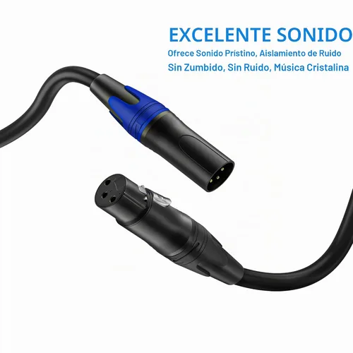 Vista 7 de LanSenSu XLR hembra a 2 XLR macho Patch Y cable, cable divisor de micrófono equilibrado, adaptador de audio, 11.8 pulgadas (paquete de 2)