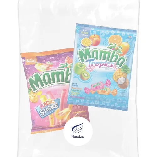 Vista 6 de Needzo Ultimate Mamba - Juego de regalo de dulces masticables surtidos con sabor a frutas, dulces masticables envueltos individualmente, surtido