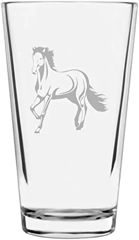 Vista 9 de Shetland Pony (cuerpo) - Vaso de pinta grabado con temática de caballo alternativo de 16 onzas