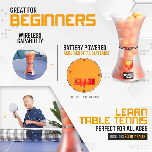 Vista 5 de Juega al robot de entrenamiento de tenis de mesa con 20 pelotas de entrenamiento ABS