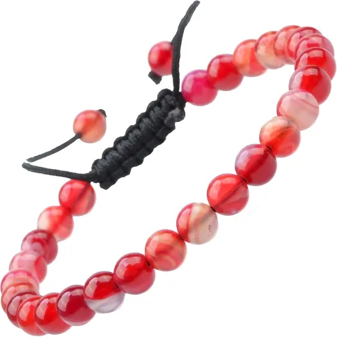 Vista 45 de MASSIVE BEADS - Pulseras ajustables unisex de cuentas de cristal de piedras preciosas con poder curativo natural, de macramé Piedras de 7 chakras
