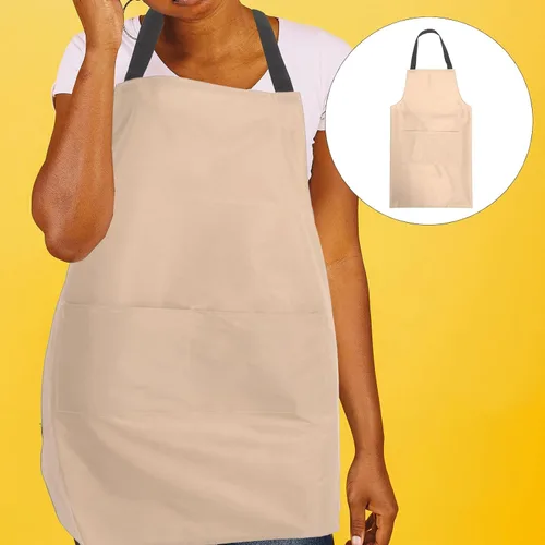 Vista 8 de NUOBESTY Waterproof Pvc Kitchen Apron for Men and Women Cooking Apron with Pocket Oil-resistant for Indoor Cooking and Dishwashing Pink
