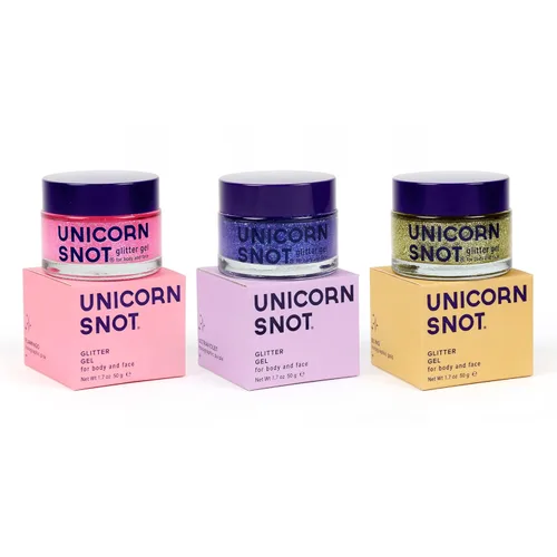 Vista 9 de UNICORN SNOT Gel holográfico con purpurina para la cara y el cuerpo Maquillaje de purpurina para las fiestas: Regalos para calcetines y Navidad