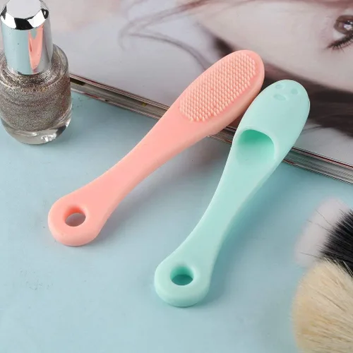Vista 5 de Limpiador facial de silicona, removedor de puntos negros, cepillo limpiador de poros de nariz, herramienta de escruber para dedos, limpiador facial