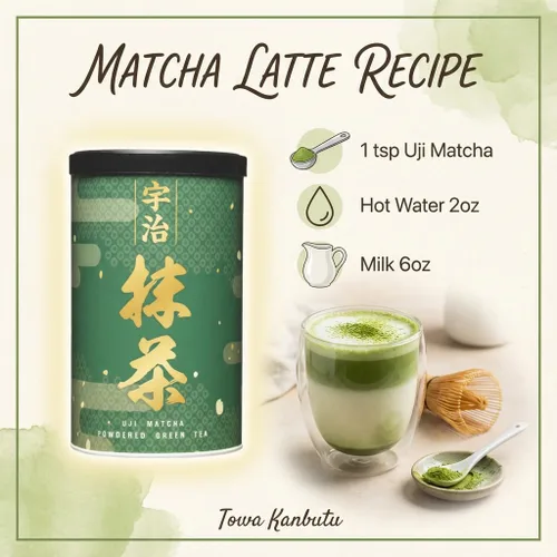 Vista 5 de Uji Matcha Daily Ceremonial Grade 3.53oz (100g) por Towa Kanbutu - Calidad premium, perfecto para ceremonias diarias y creaciones culinarias