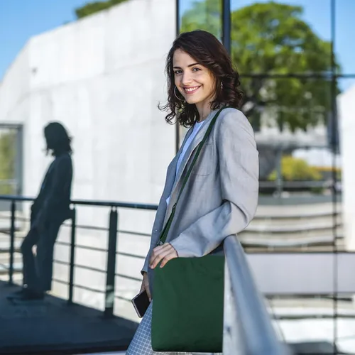 Vista 5 de Kememo Bolso Hobo de pana con cremallera, bolsa de hombro de gran capacidad, bolsa de compras para mujer