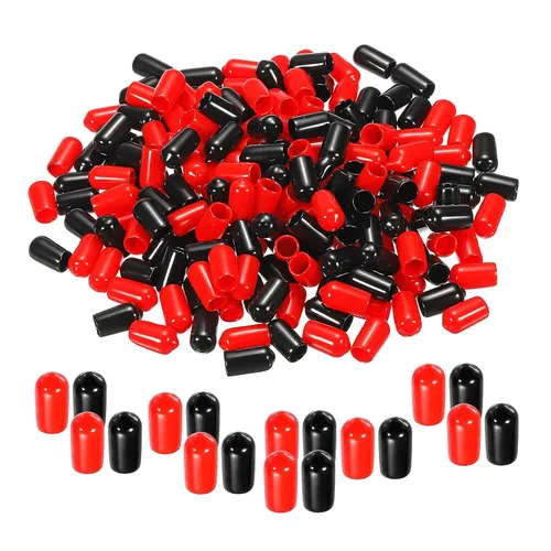 Vista 31 de MECCANIXITY 50 unids tapas de goma Surtido de 0.079 in PVC vinilo tornillo rosca protector para tornillo tornillo negro rojo