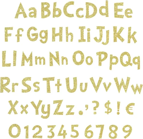 Vista 13 de Tenare Juego de 134 letras de 5 pulgadas, letras del alfabeto de graduación, números del alfabeto, recortes de letras para regalos de estudiantes