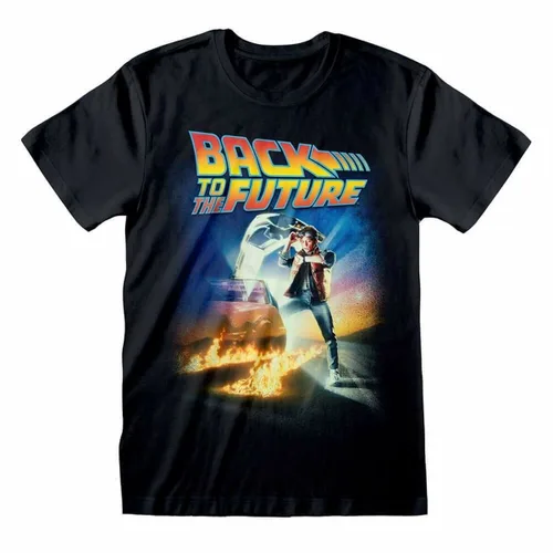 Vista 2 de Camiseta de Manga Corta Back to the Future Poster Negro Unisex