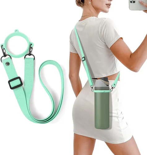 Vista 8 de Water Bottle Strap for Owala Freesip 24oz 32oz 40oz & Sway 30oz 40oz Rojo