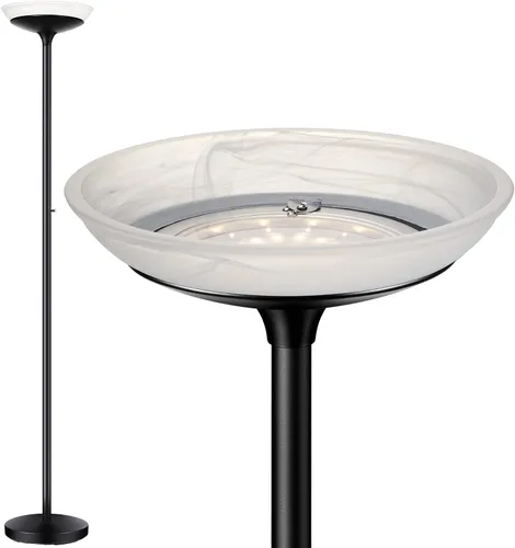 Vista 8 de BoostArea Torchiere - Lámpara de pie LED súper brillante de 30 W, lámpara de poste regulable de 3000 K con interruptor giratorio, lámpara de pie