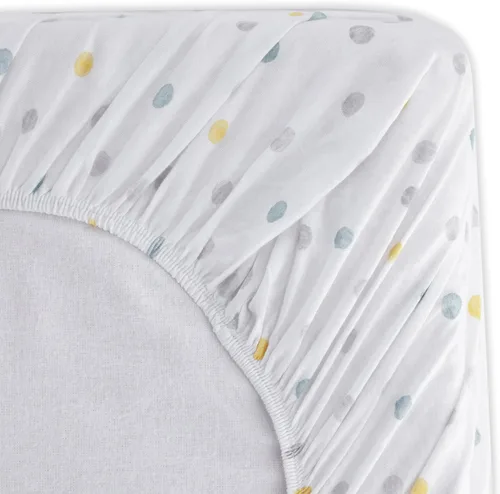 Vista 4 de Featherhead™ Paquete de 2 sábanas bajeras para moisés para bebé niño y niña, 100% algodón de jersey, 16 x 32 pulgadas, ajuste universal para colchón