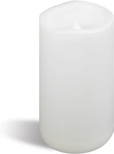 Vista 14 de CANDLE CHOICE Velas impermeables sin llama para exteriores, funcionan con pilas, con temporizador, gran resina plástica brillante, parpadeante