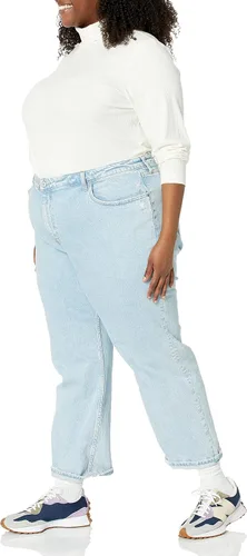 Vista 8 de Tienda Essentials Camiseta de cuello alto de punto acanalado de manga larga para mujer (disponible en tallas grandes), paquete de 2