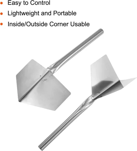 Vista 4 de uxcell Paletas interiores y esquinas de 2.7 pulgadas, cuchillo de esquina para paneles de yeso de acero inoxidable, pequeño