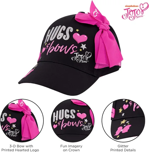 Vista 3 de Nickelodeon JoJo Siwa Gorra de béisbol ajustable para niñas de 4 a 7 años