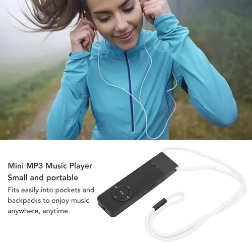 Vista 6 de Reproductor de MP3, batería de larga duración, reproductor de música estable portátil de forma delgada, soporta hasta 64 GB para estudiantes que