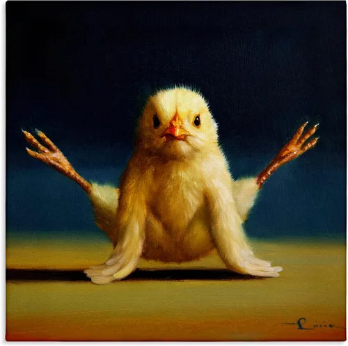 Vista 8 de Stupell Industries Yoga Chicks Birds of Paradise posan animales divertidos, diseño de Lucia Heffernan, arte de pared, 17 x 17 pulgadas